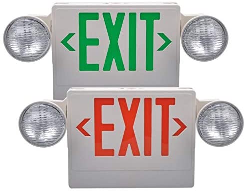 Exit light with 2 led