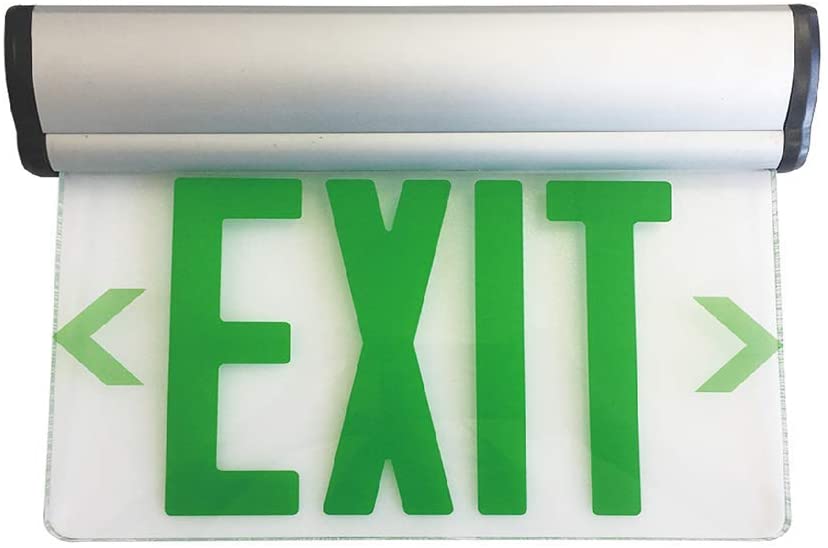 LED Edge Lit Green/Red EXIT Sign, Single or Double face configuration ...